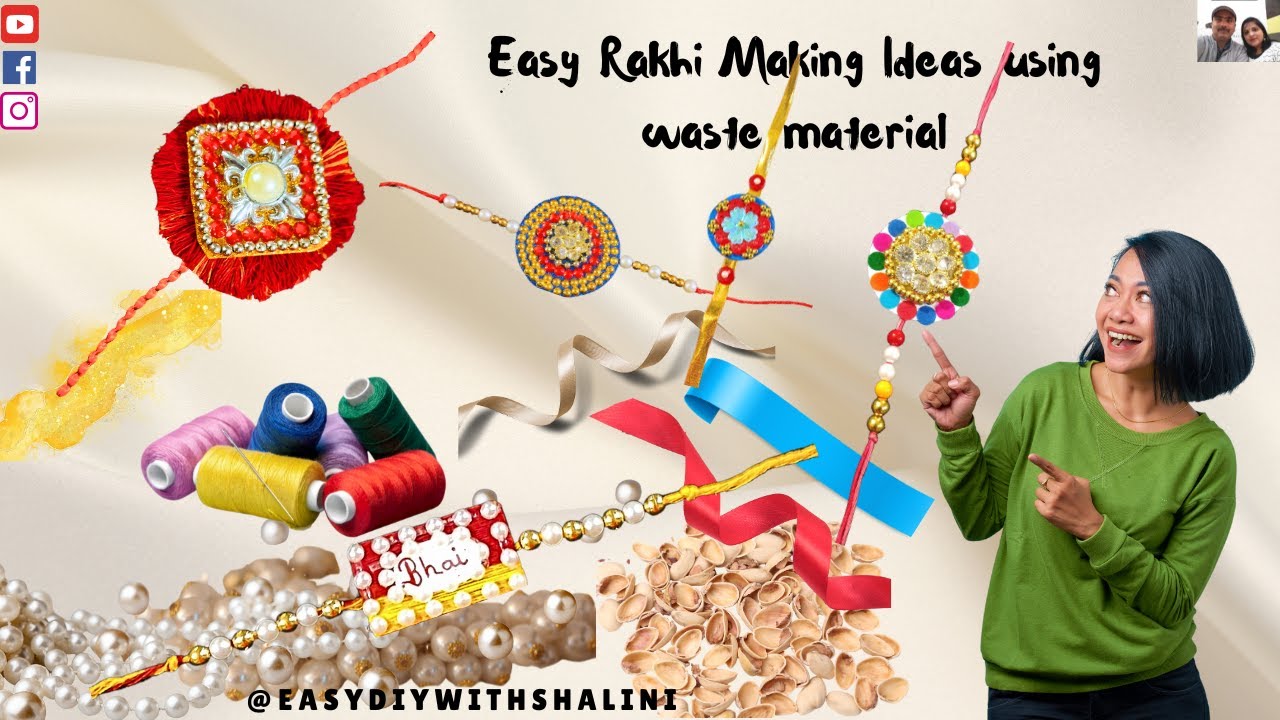 Special rakhis for Raksha Bandhan | Fancy rakhi making at home |Easy ...