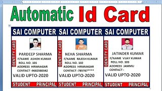 ID Card Design in ms word | how to make id card in microsoft word