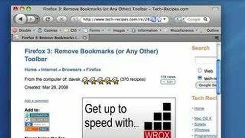 Howto:  Remove Toolbars in All Versions of Firefox