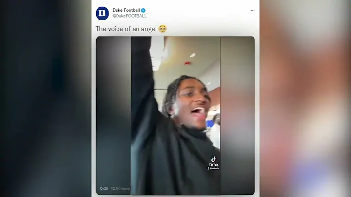 Duke offensive lineman Chance Lytle showing off hi...