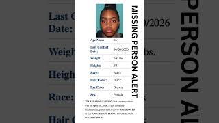 MISSING PERSON ALERT: Help Find Tea Anna Marie Dixon