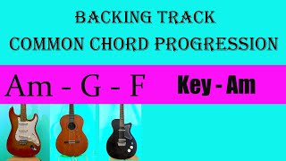 Video thumbnail of "Backing Track - Common A minor progression - Am - G - F"