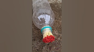 Bottle Rocket 🚀 || Matchsticks Blast 💥 #shorts