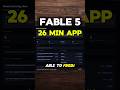 Fable 5 Built an Entire App With One Prompt