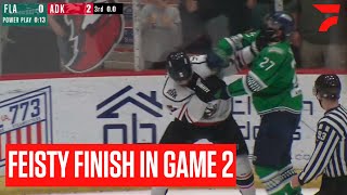 Adirondack Thunder Shut Out Florida Everblades And Things Get Chippy | ECHL Playoff Highlights