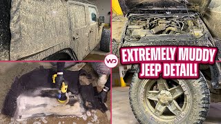 DISASTER Detailing The Muddiest Jeep Wrangler EVER! | Insane Satisfying Detail Transformation!