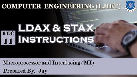 LDAX & STAX Instruction   Data Transfer Instruction of 8085