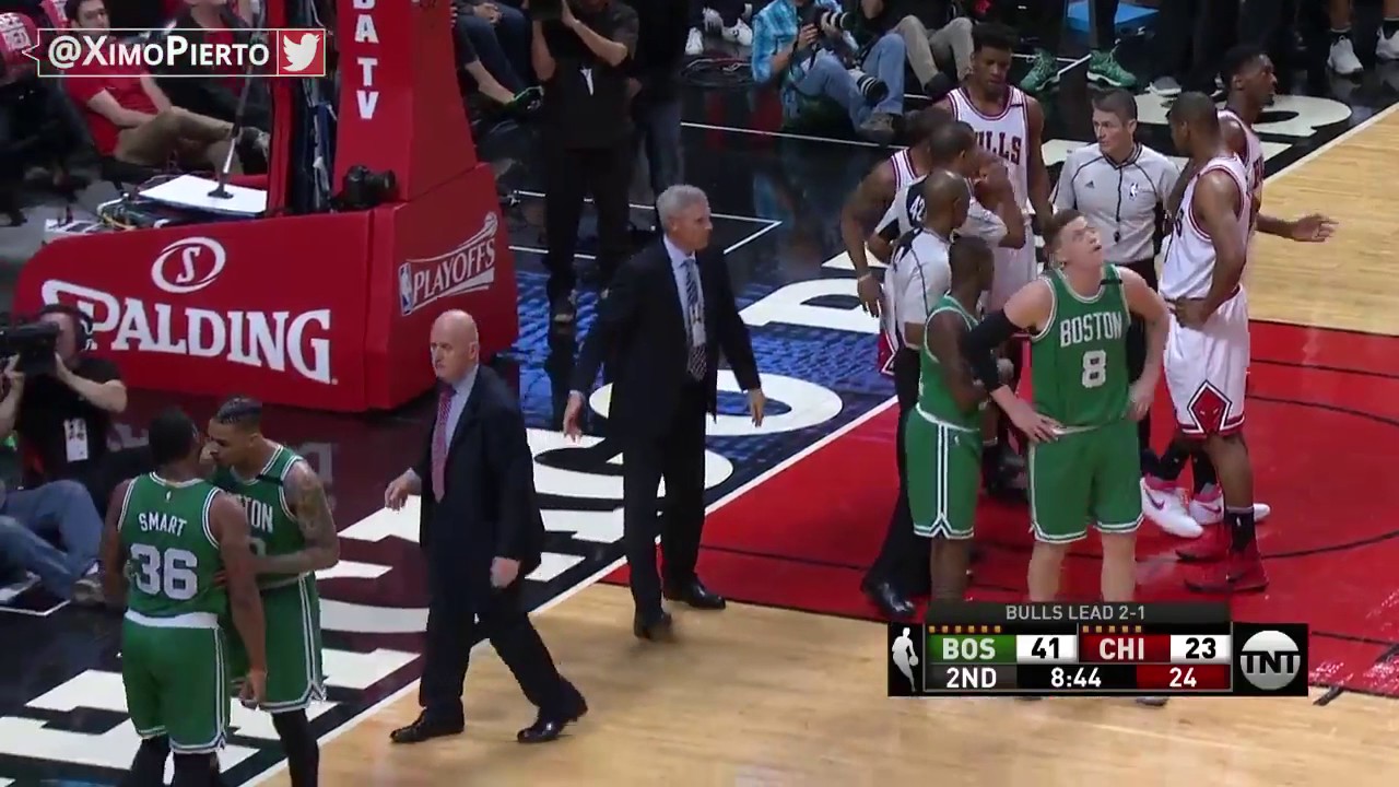 Jimmy Butler & Marcus Smart Scuffle | Celtics vs Bulls | Game 4 | April 23, 2017 | 2017 NBA Playoffs