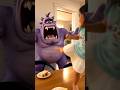 Snack Time Showdown: AI-Powered Monster Adventures #shorts #pixarstyle