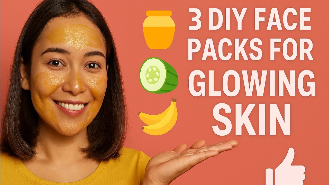 3 DIY Face Packs for Glowing Skin in a Month!! - YouTube