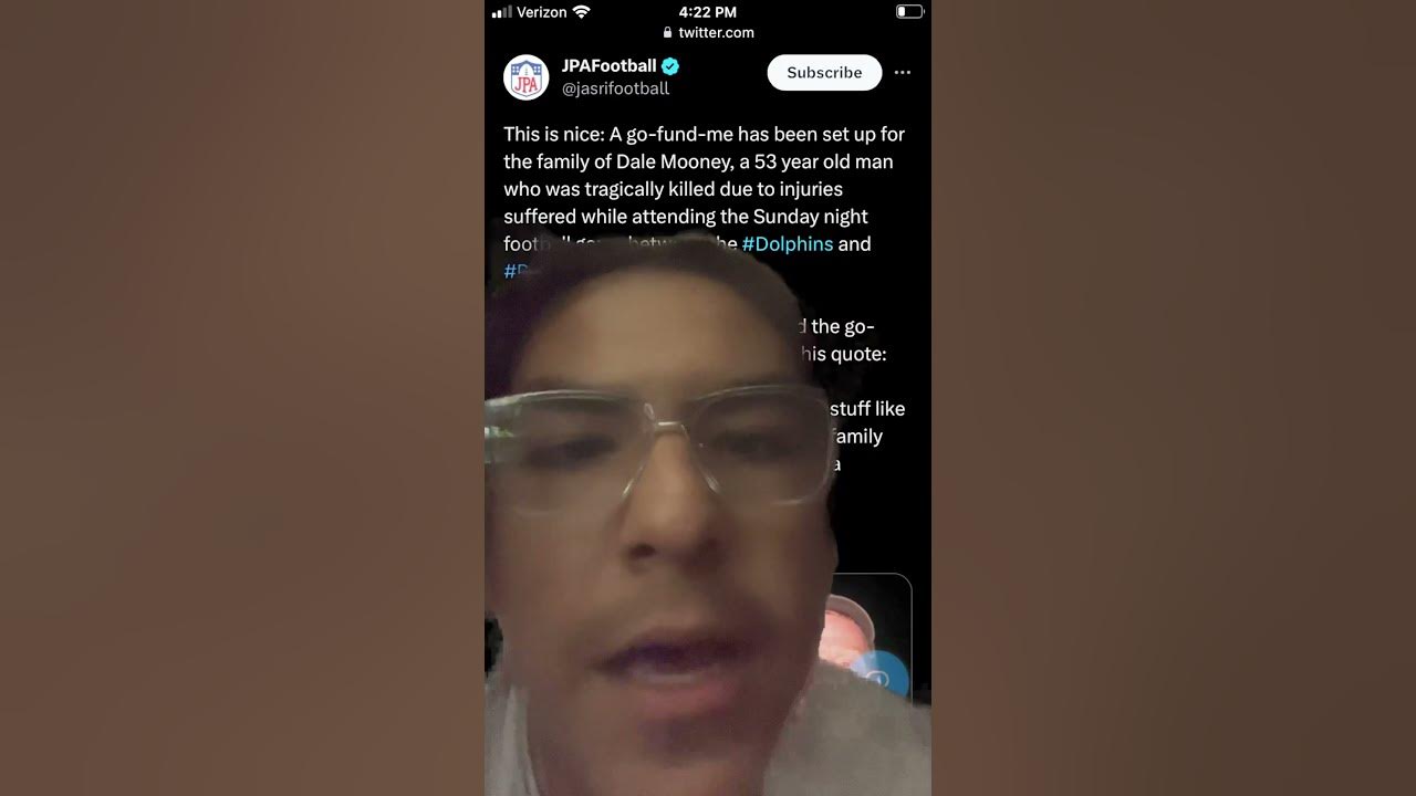 Nfl fan death reaction rip 🙏😢🙏🕊️ YouTube