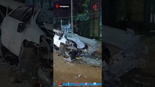 Mangaluru Maroli Accident | Tourist Car Crashes Into Pole, 2 Seriously Injured