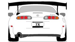 How To Draw Toyota Supra Mk4?#toyotasupra
