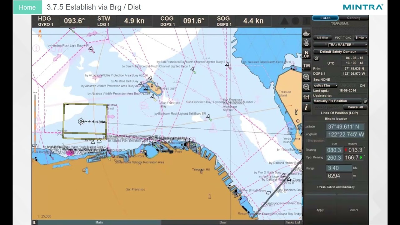 Wärtsilä NaviSailor 4000 by Transas   Position fix