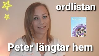 Peter längtar hem - ordlistan