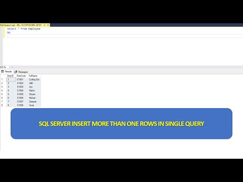 SQL Server Insert More Than One Rows In Single Query