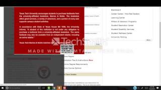 Raiderlink and blackboard screencast