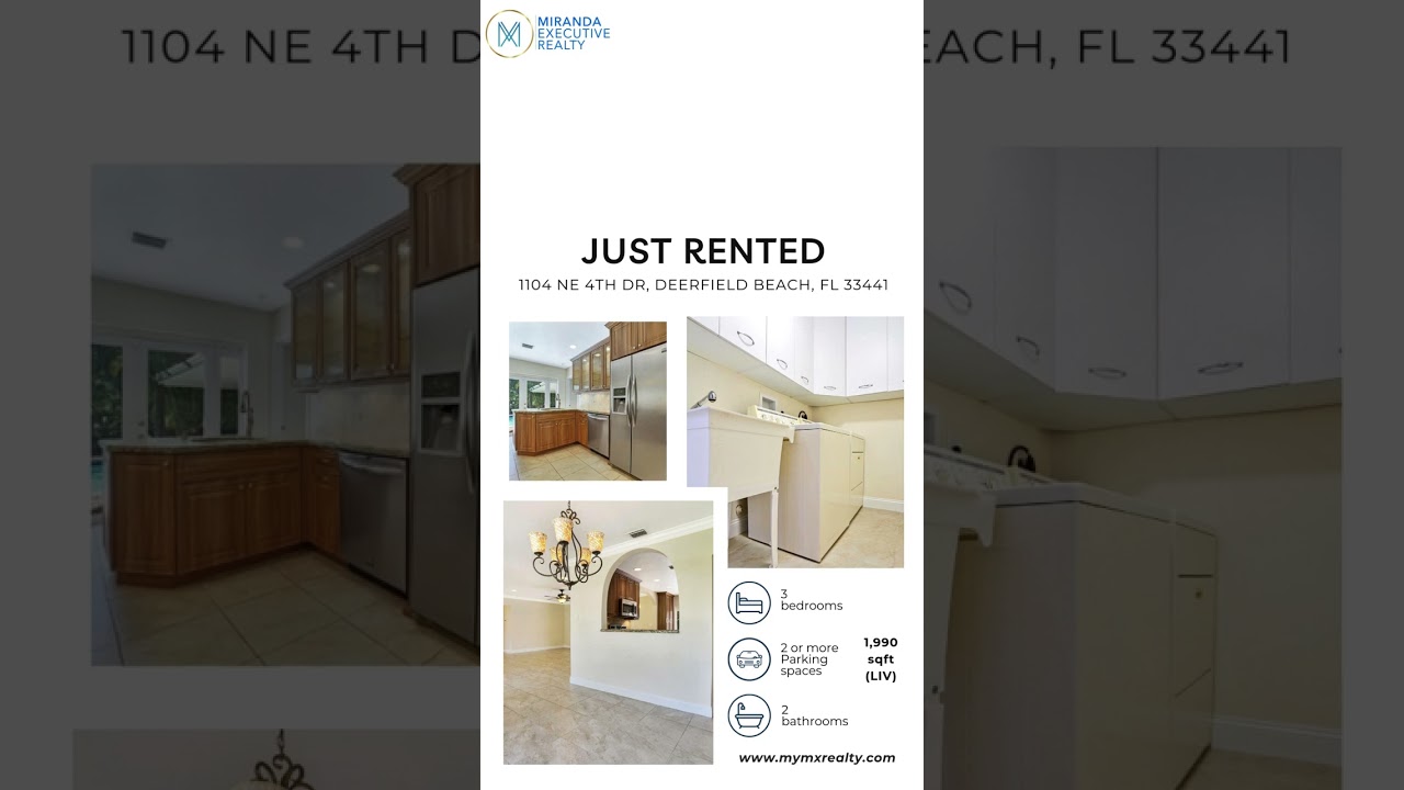 JUST RENTED  - 1104 NE 4th Dr, Deerfield Beach, FL 33441 (1)