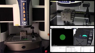 SmartScope® Flash™ CNC 300 shown with ZONE3 3D CAD based Metrology Software