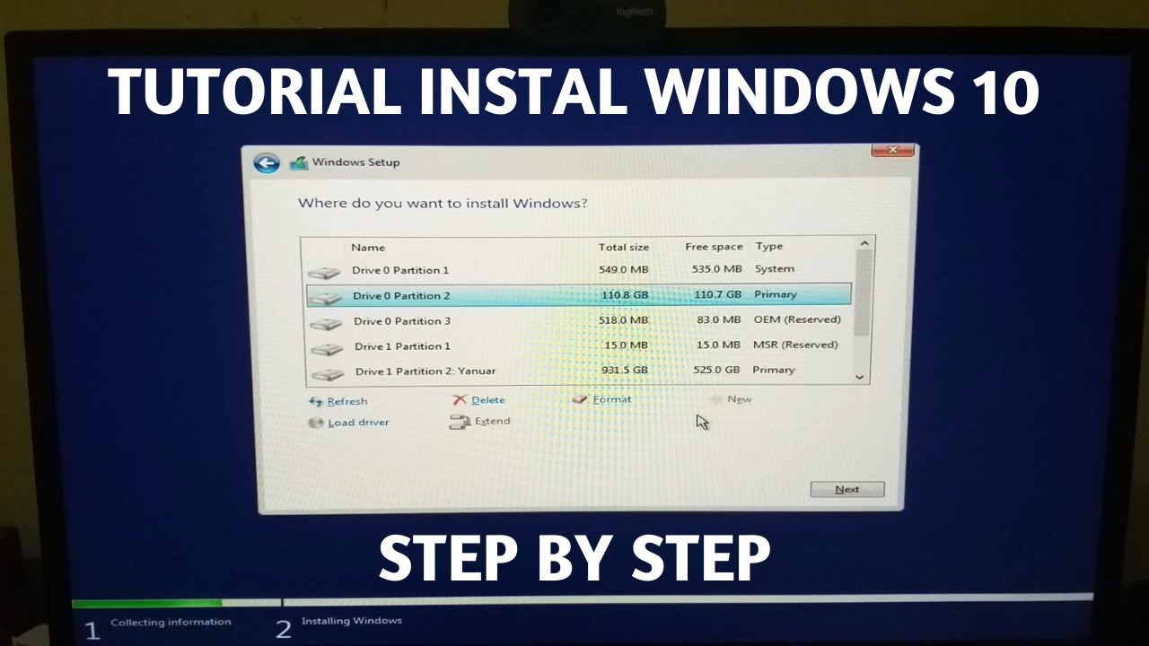 Tutorial Instal Windows 10 (Step By Step) - YouTube