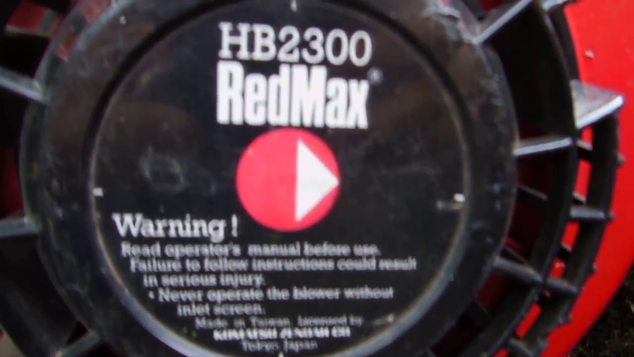RedMax HB2300 leaf blower cold start - YouTube