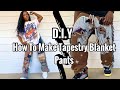 How To Make Tapestry Blanket Pants| Easy DIY| Thrift Flip