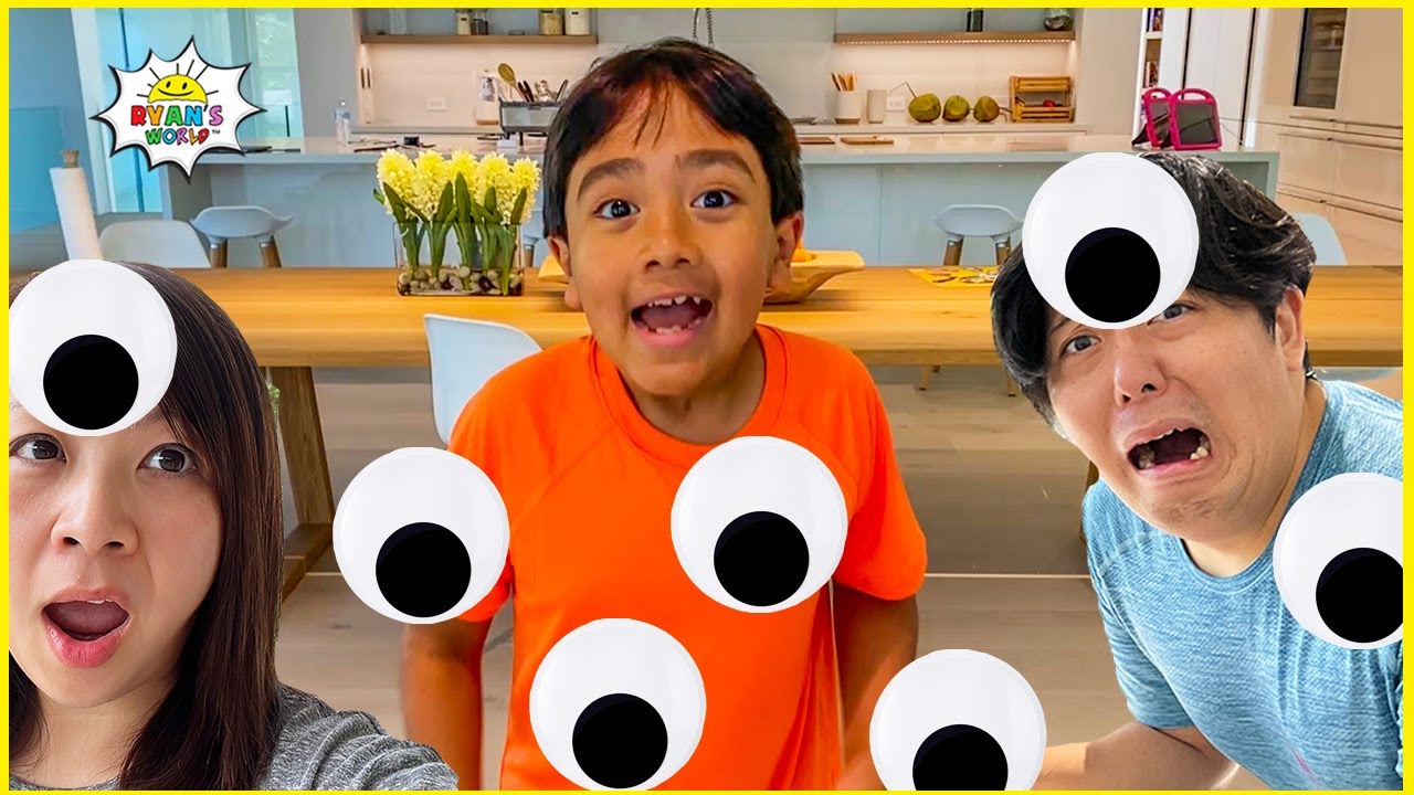 Hide and Seek with Giant Googly Eyes Pretend Play with Ryan!