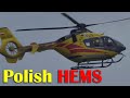 Lądowanie i start po akcji polskiego śmigłowca HEMS SP-HXB / Polish HEMS landing and take-off