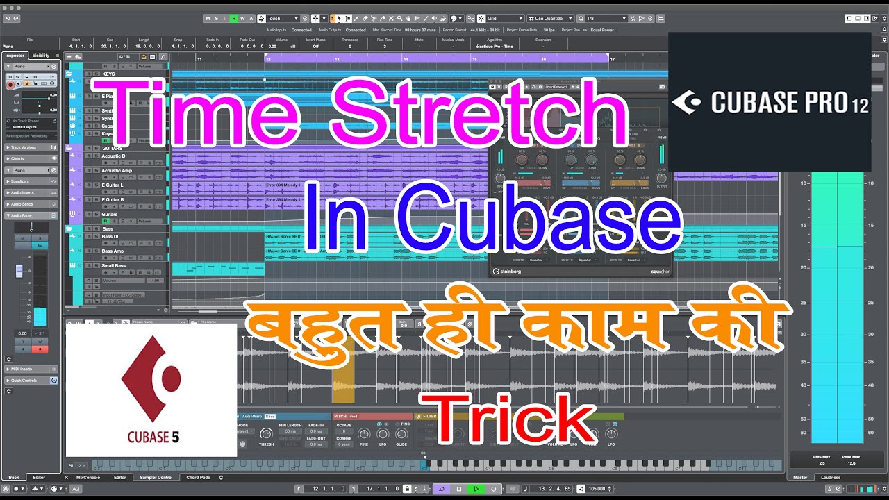 Time Stretch a loop or Sample in Cubase [Hindi] - YouTube