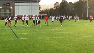 Auburn football defensive backs run drills during first day of spring practice