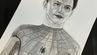 Spider man potriat sketch drawing