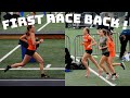 first race back from injury!! indoor track meet vlog