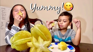FIL-AM KIDS TRYING STARFRUIT ( BALIMBING) FOR THE FIRST TIME in the USA