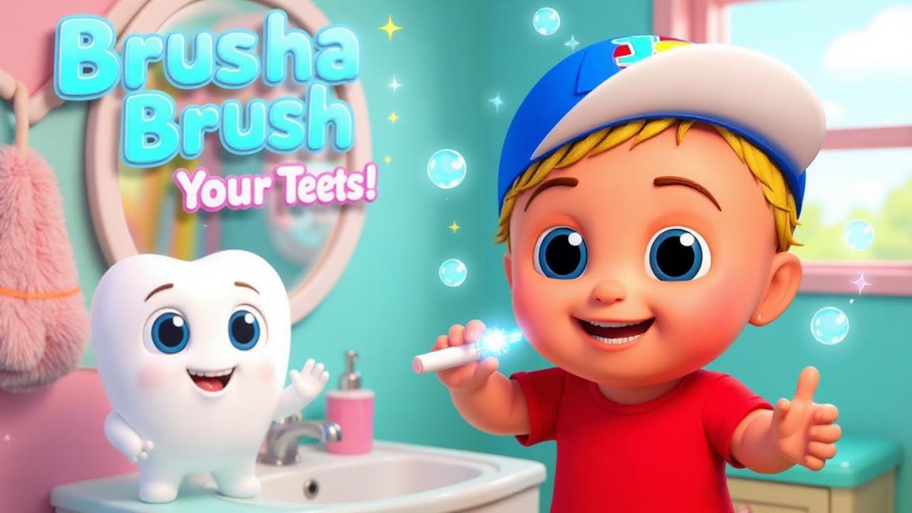 Brush Brush Brush Your Teeth 🦷 | Fun Morning Routine Song for Kids ...