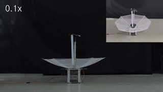Mesh Reflector Antenna Deployment Test