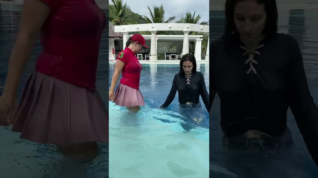 Wetlook video • wet clothes • wet look