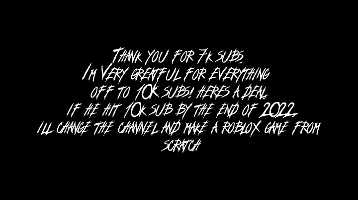 Thank you for 7k subs!