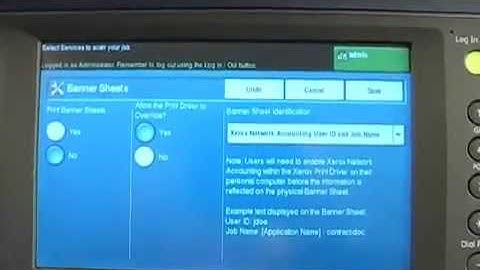 Enable Disable the Banner Page Xerox WorkCentre 7500 Series