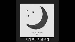 Video thumbnail of "니가 보고싶은 밤 - 윤딴딴 ( 가사포함 )"