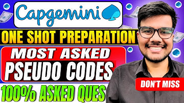 Most Repeated Pseudo Code Questions for Capgemini | Earn upto 6.75LPA