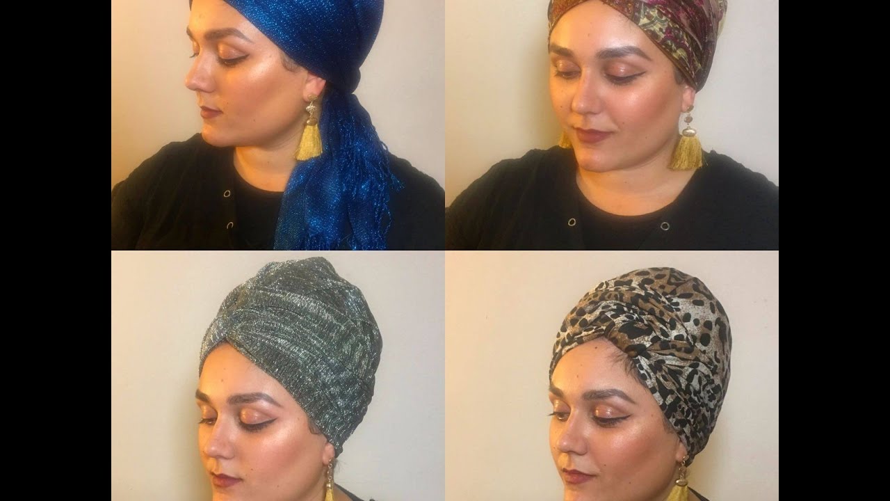 4 Quick & Easy Turban/Headwrap Tutorials - YouTube