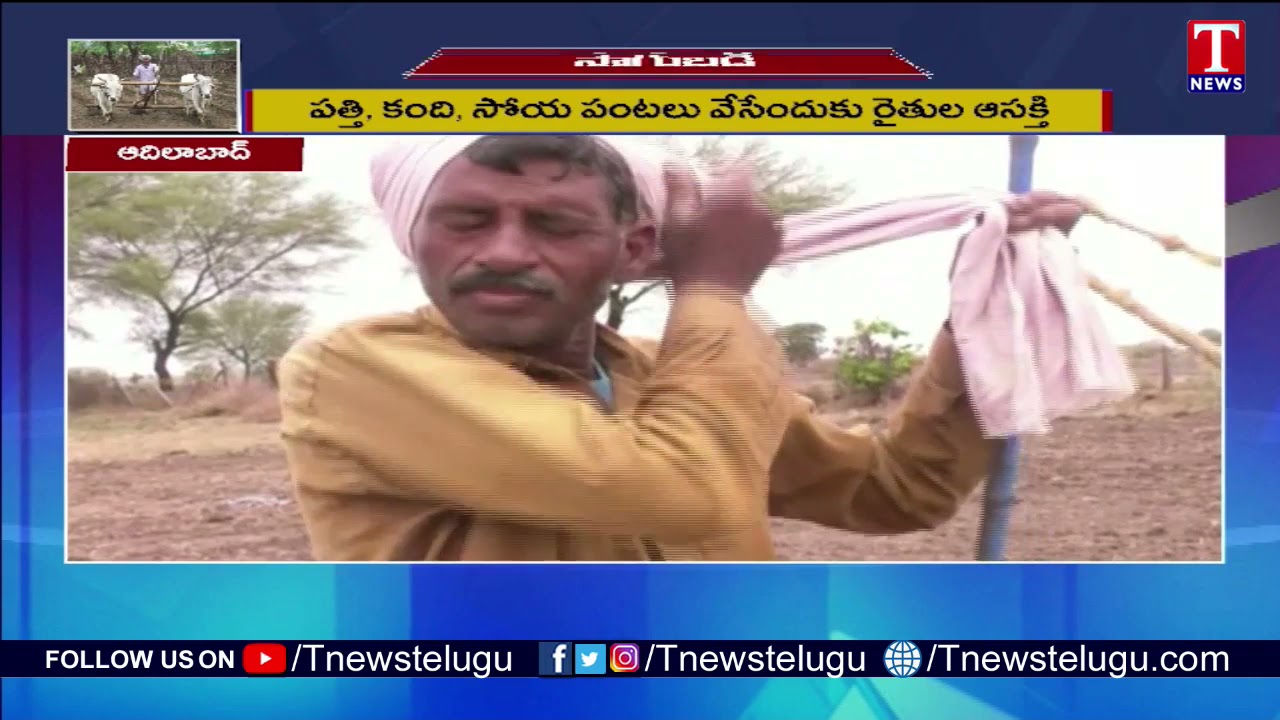Adilabad Farmers Give A Kick-Start To Vaanakalam Cultivation | T News