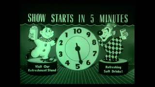 DRIVE IN MOVIE THEATRE  CLOCK - 10 Minute Intermission