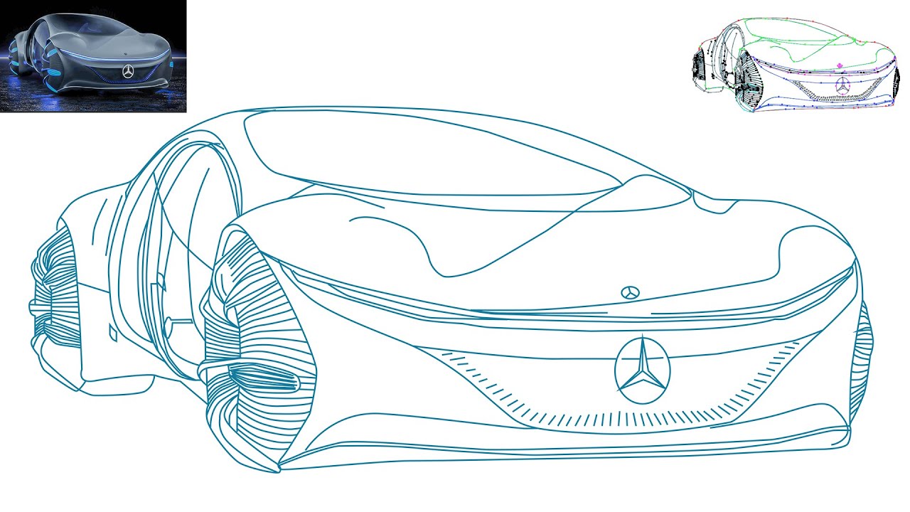 Mercedes Benz Vision AVTR Avatar movie inspired - How to Create Digital