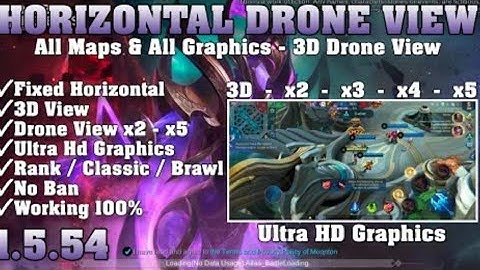 NEW HORIZONTAL DRONE VIEW  ×4 TO ×5 WORK IN CLASSIC RANK CUSTOME NO BAN NO DETECT PATCH [YVE]