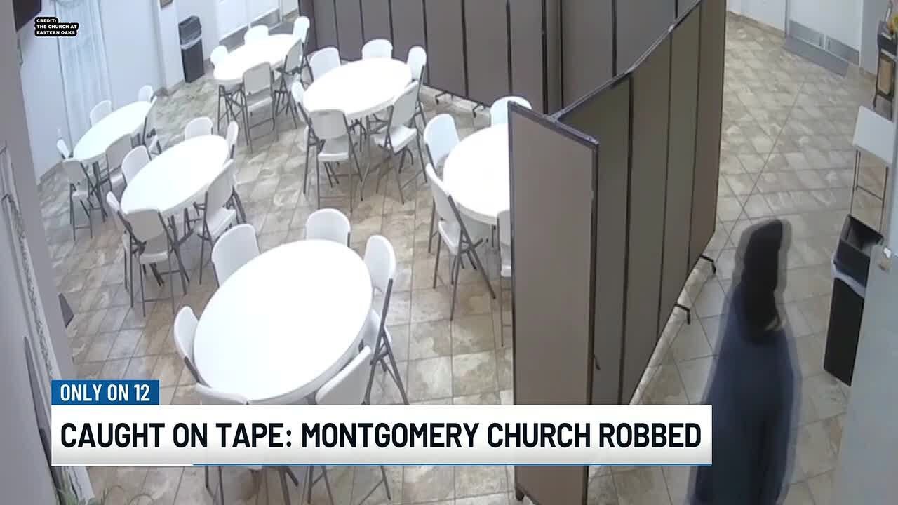 Armed suspect sought after robbing Montgomery church members - YouTube