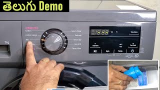 How To Use LG front load washing machine Demo Telugu | LG fully automatic washing Machine Demo