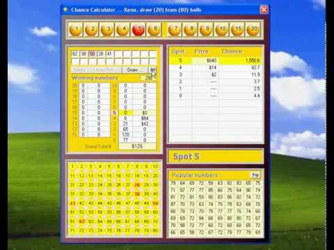 Chance calculator keno