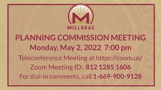 PLANNING COMMISSION MEETING - MAY 2, 2022