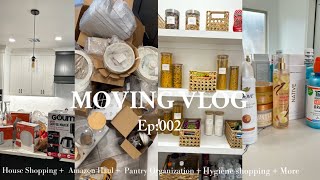 MOVING VLOG: Ep2 | Shopping For My New Home+ Hygiene Shopping+Amazon Haul+Pantry Organization+More!